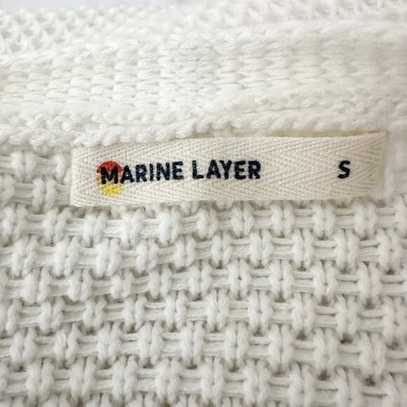 Marine Layer Catalina Knit 100% Cotton Cardigan | White | SZ S - Picture 10 of 12